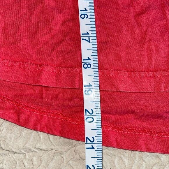 Z by Zella Womens Crop Top Shirt Short Sleeve Crewneck Hi Low Red Medium NWT - Picture 9 of 9